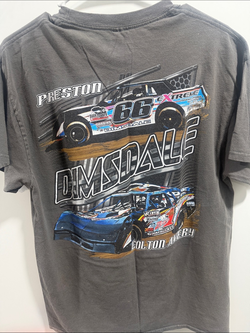 Gildan Gray Racing Tee - Picture 3 of 3